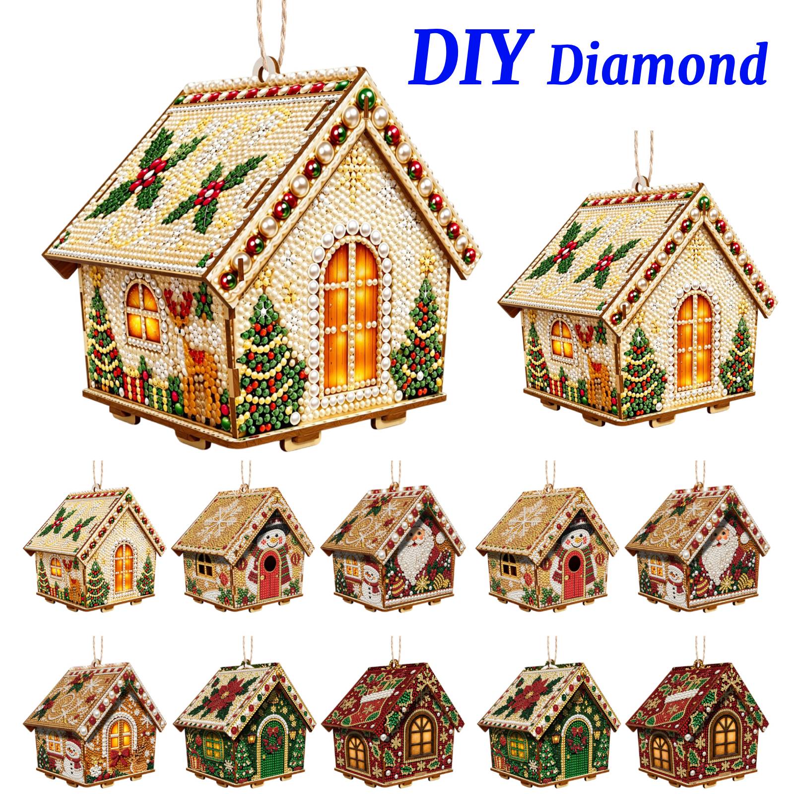 Resin Craft Kit - DIY Diamond Painting Wooden House Kit