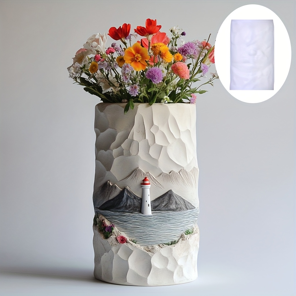 Sea Lighthouse Relief Flower P - огляд і ціна Resin Ocean Wave Mold