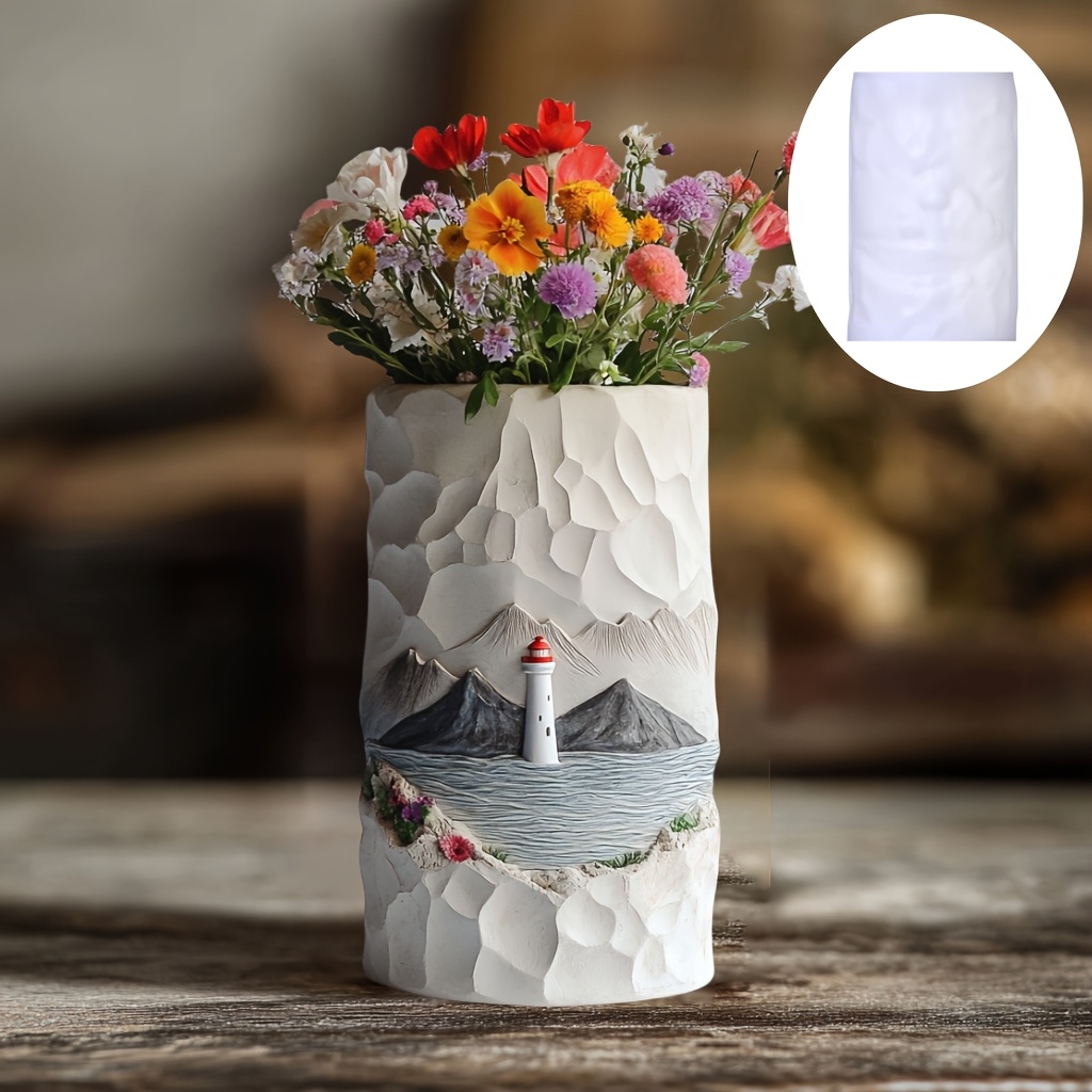 Sea Lighthouse Relief Flower P - огляд і ціна Resin Ocean Wave Mold