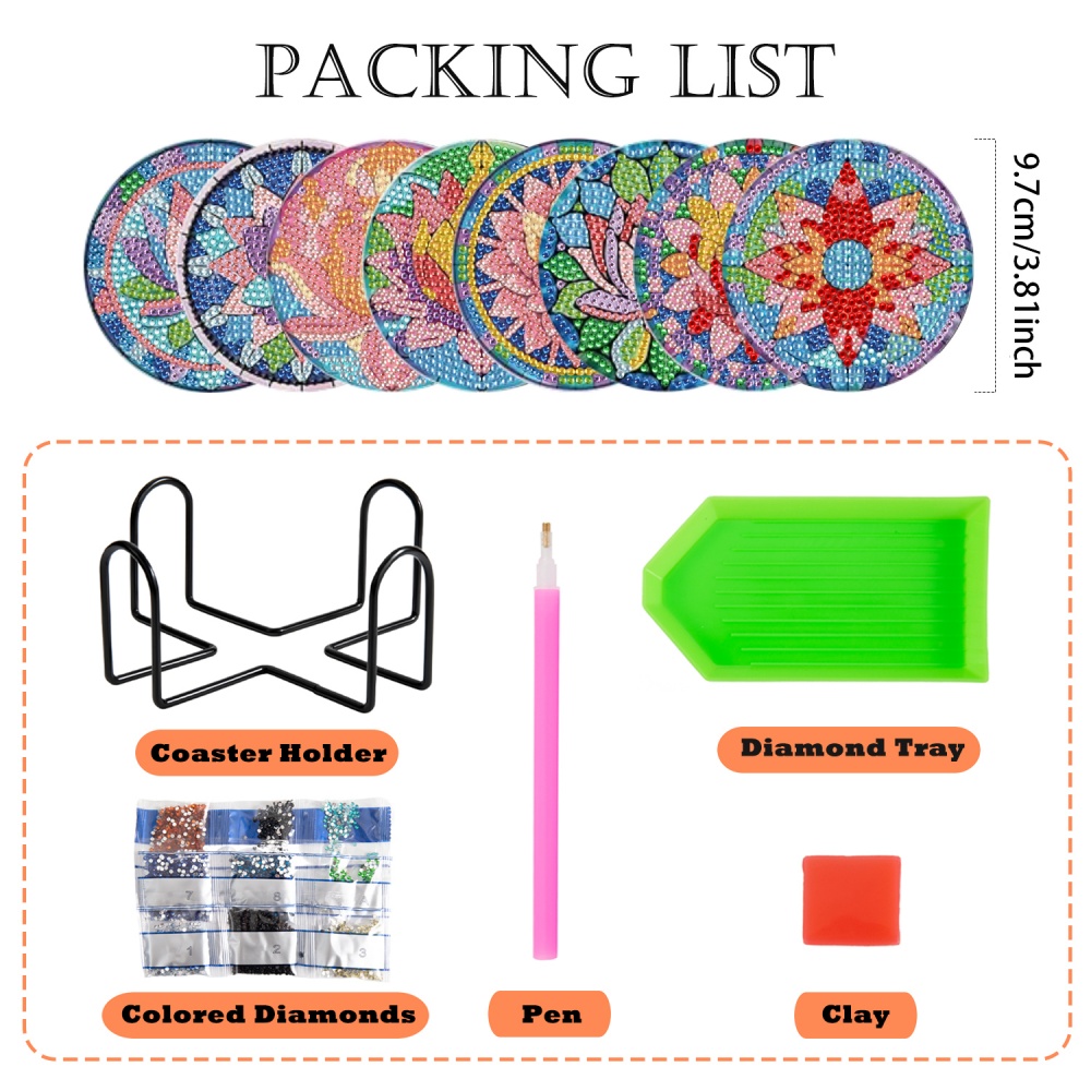 8 pieces/set of diamond painte - огляд і ціна Resin Craft Kit