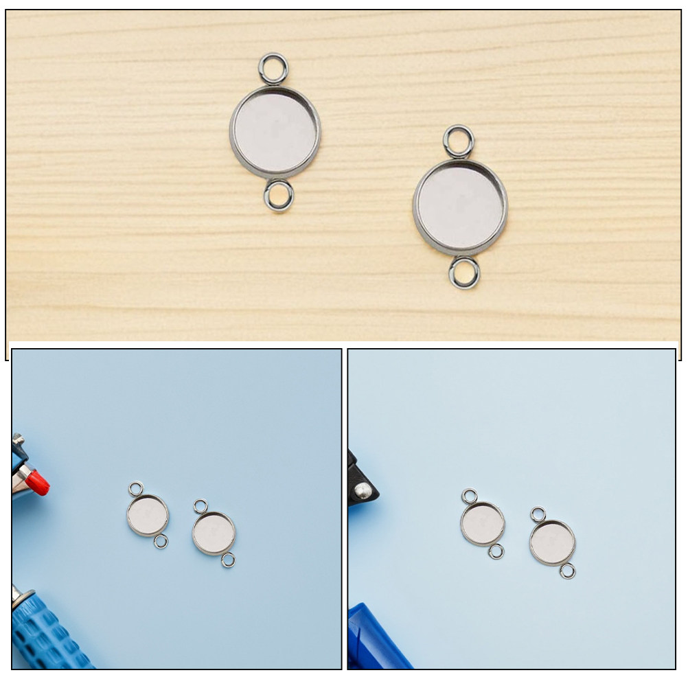 20Pcs Stainless Steel Jewelry  - огляд і ціна Bezels Set Pendant