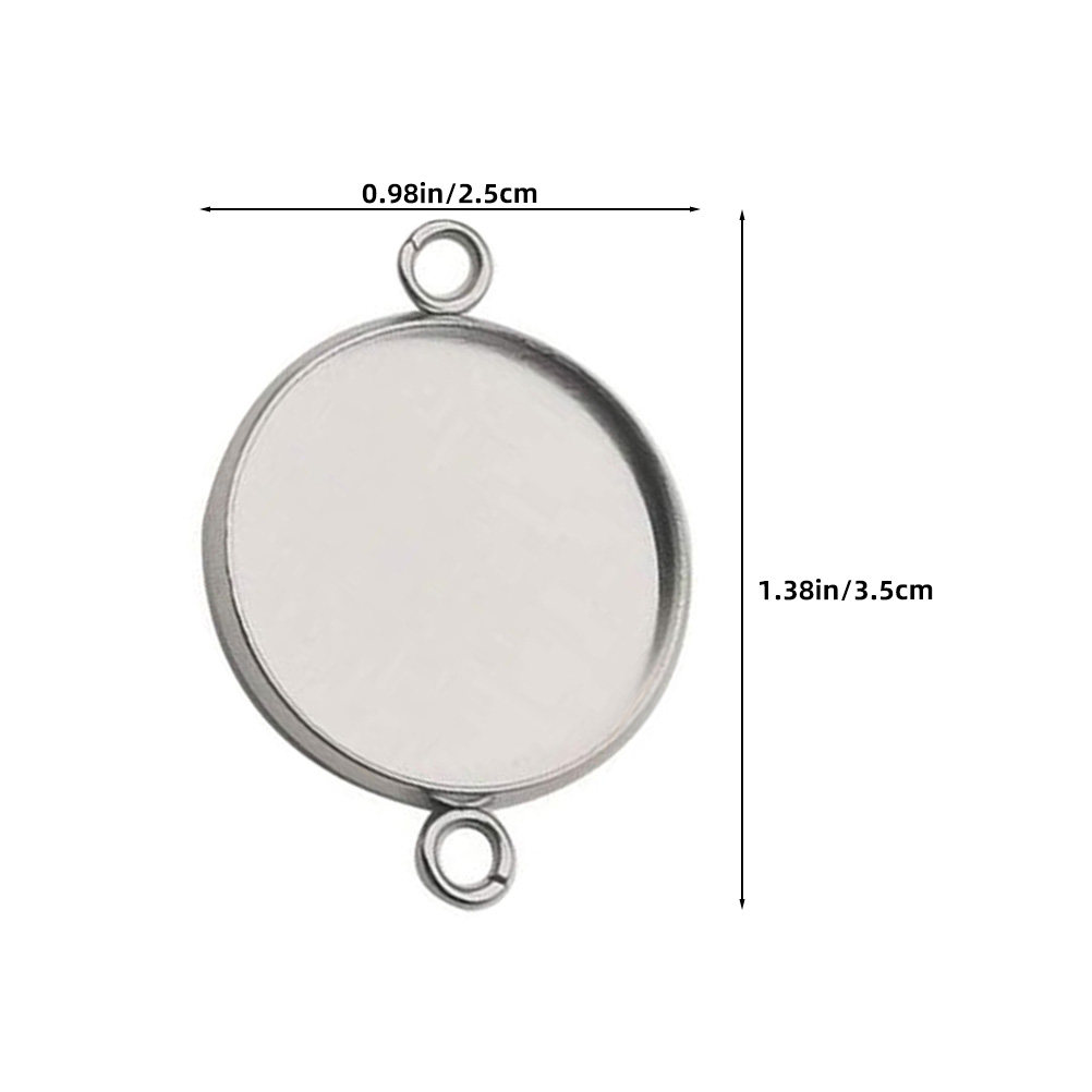 20Pcs Stainless Steel Jewelry  - огляд і ціна Bezels Set Pendant