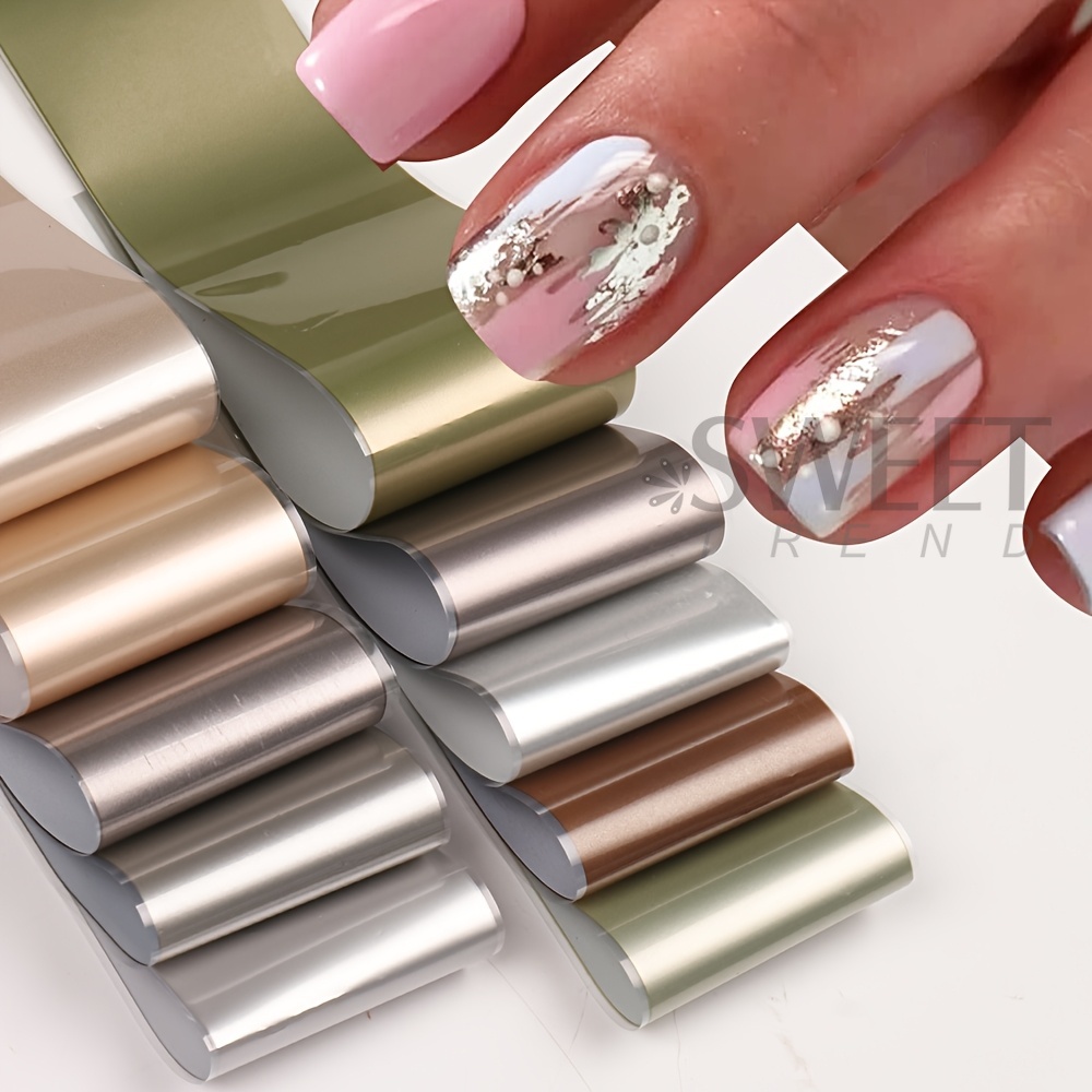 10 Types Matte Metallic Nail T - огляд і ціна Gold Foil Flakes