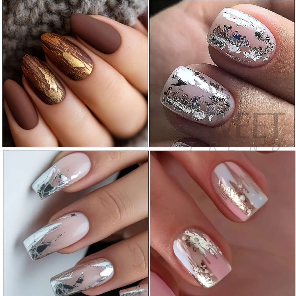 10 Types Matte Metallic Nail T - огляд і ціна Gold Foil Flakes
