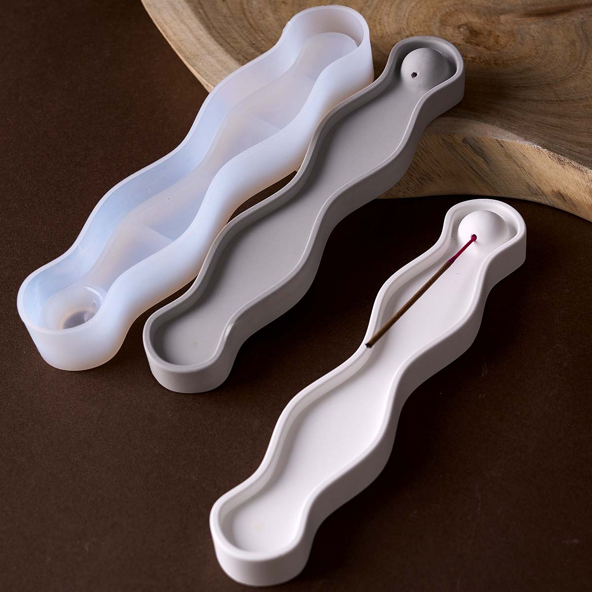 Wave Long Incense Insert Tray  - огляд і ціна Serving Tray Mold