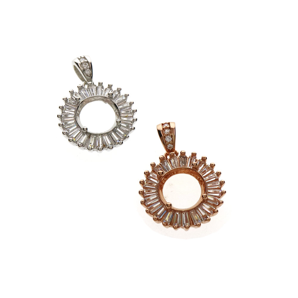 4-12MM Round Bezel Rose Gold S - огляд і ціна Bezels Set Pendant