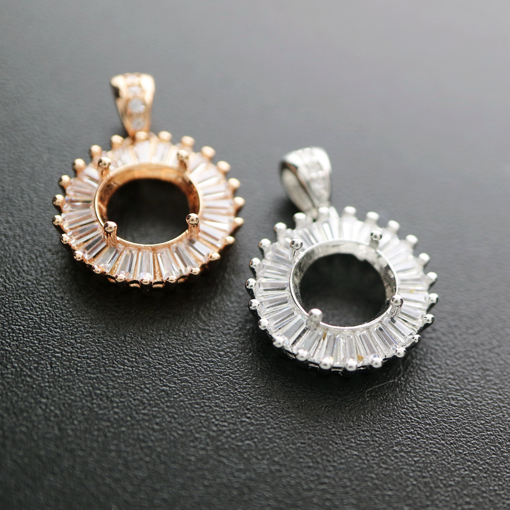 4-12MM Round Bezel Rose Gold S - огляд і ціна Bezels Set Pendant