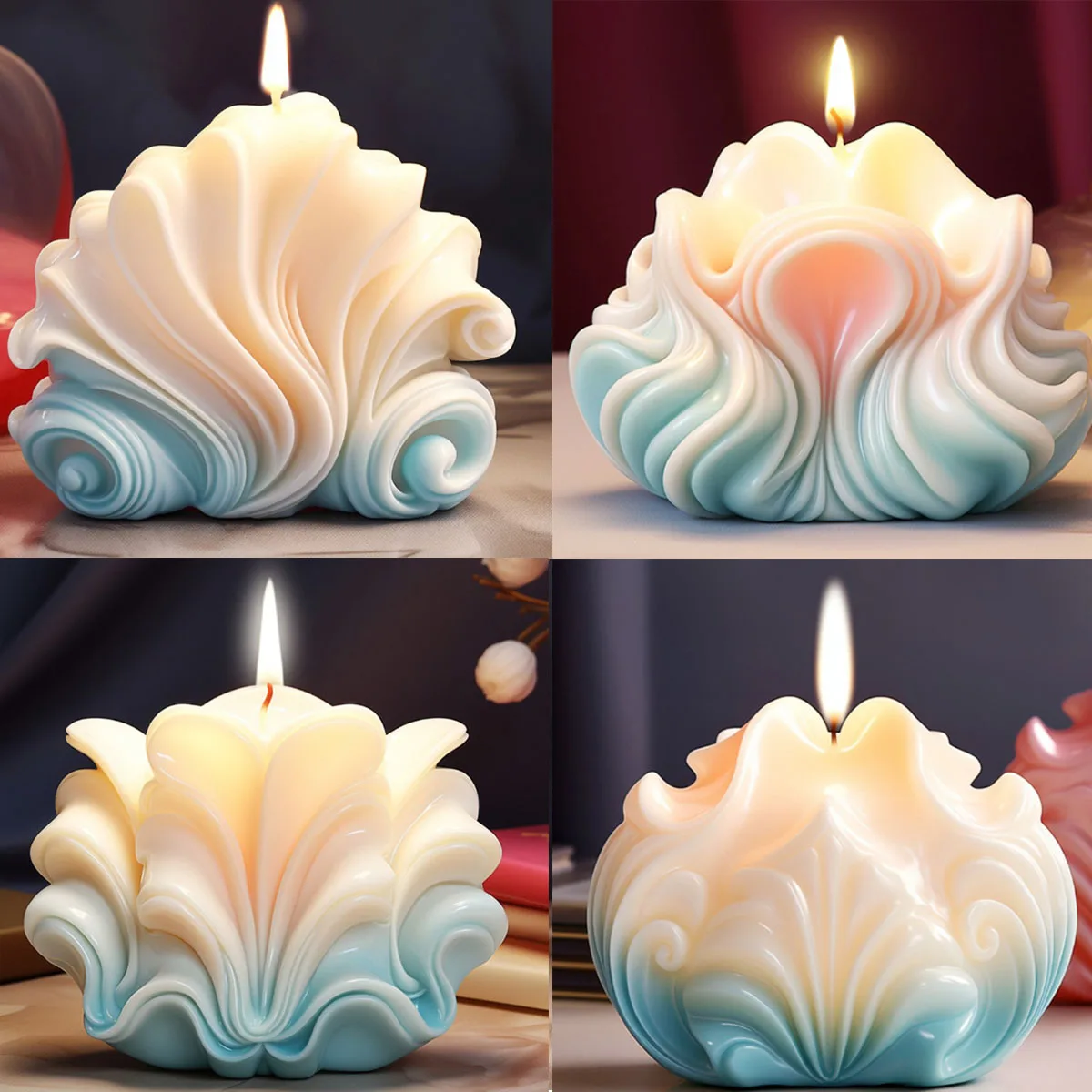 Large Ocean Shell Candle Silic - огляд і ціна Resin Ocean Wave Mold