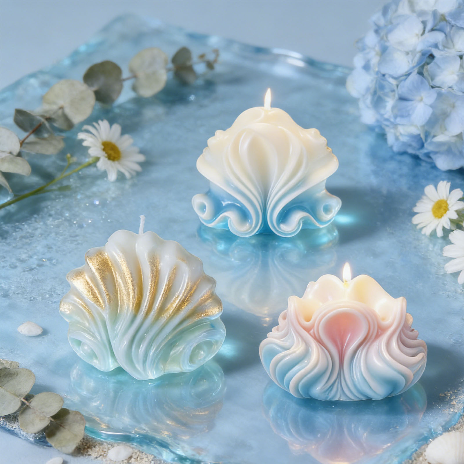 Large Ocean Shell Candle Silic - огляд і ціна Resin Ocean Wave Mold