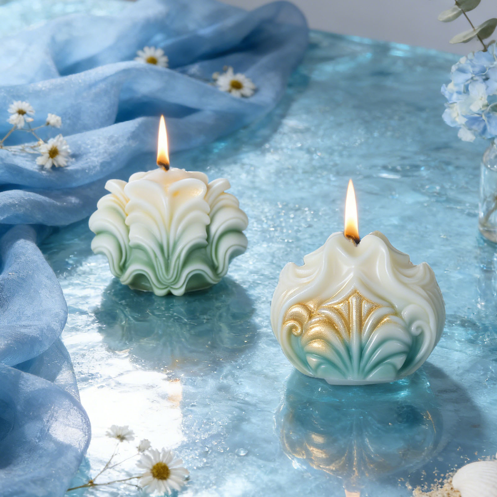 Large Ocean Shell Candle Silic - огляд і ціна Resin Ocean Wave Mold