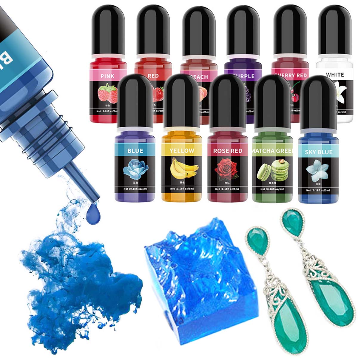 5ml/Bottle Epoxy Resin Pigment - огляд і ціна Resin Pigment Set